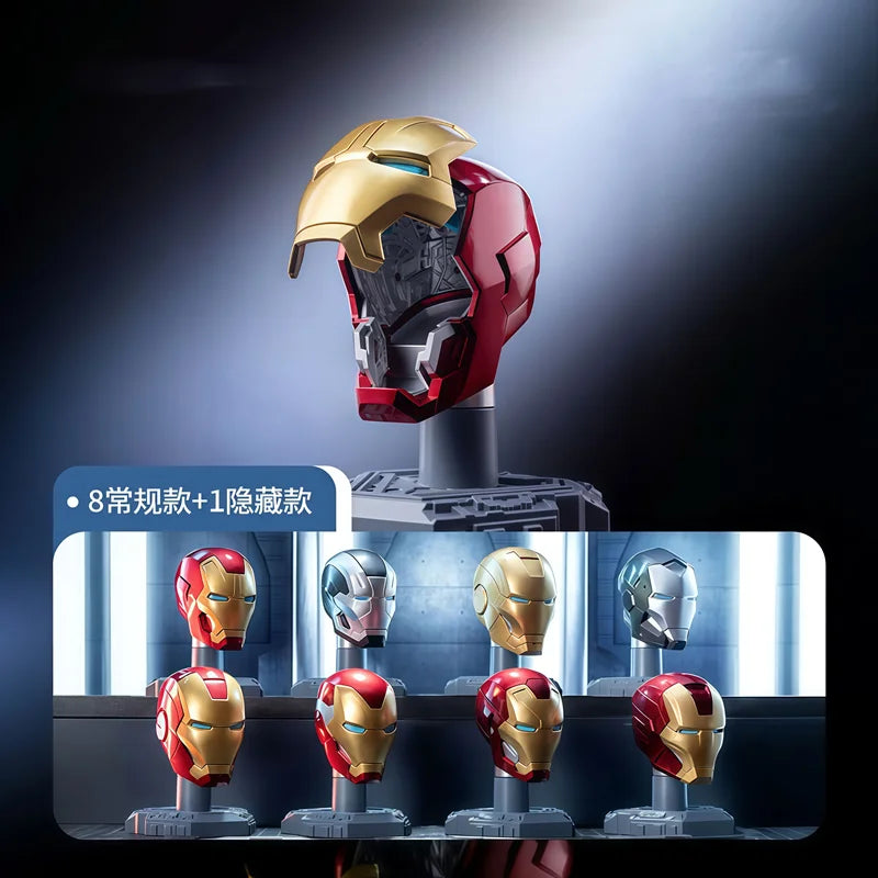 MORSTORM Tony Stark Iron Man Helmet MK7 MK15 MK46 MK85 MK42 MK21 MK 16 Anime Figure Model Assembly Toys Blind Box Christmas Gift