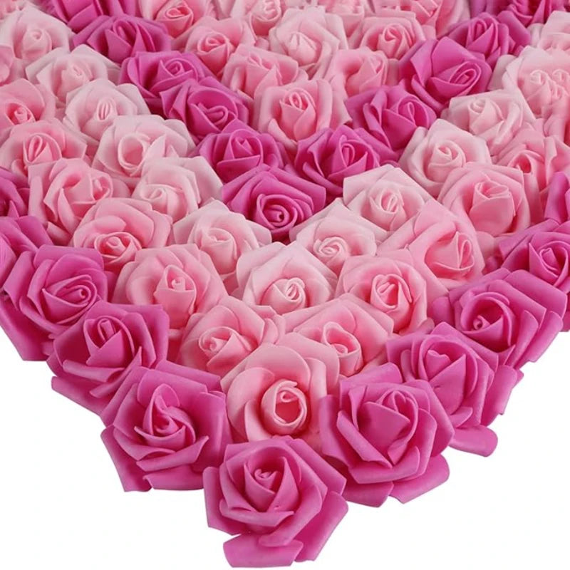 10/20/50Pcs Artificial Foam Rose Flowers PE Fake Flower for Home Room Dceor Wedding Party Halloween Thanksgiving Christmas Decor