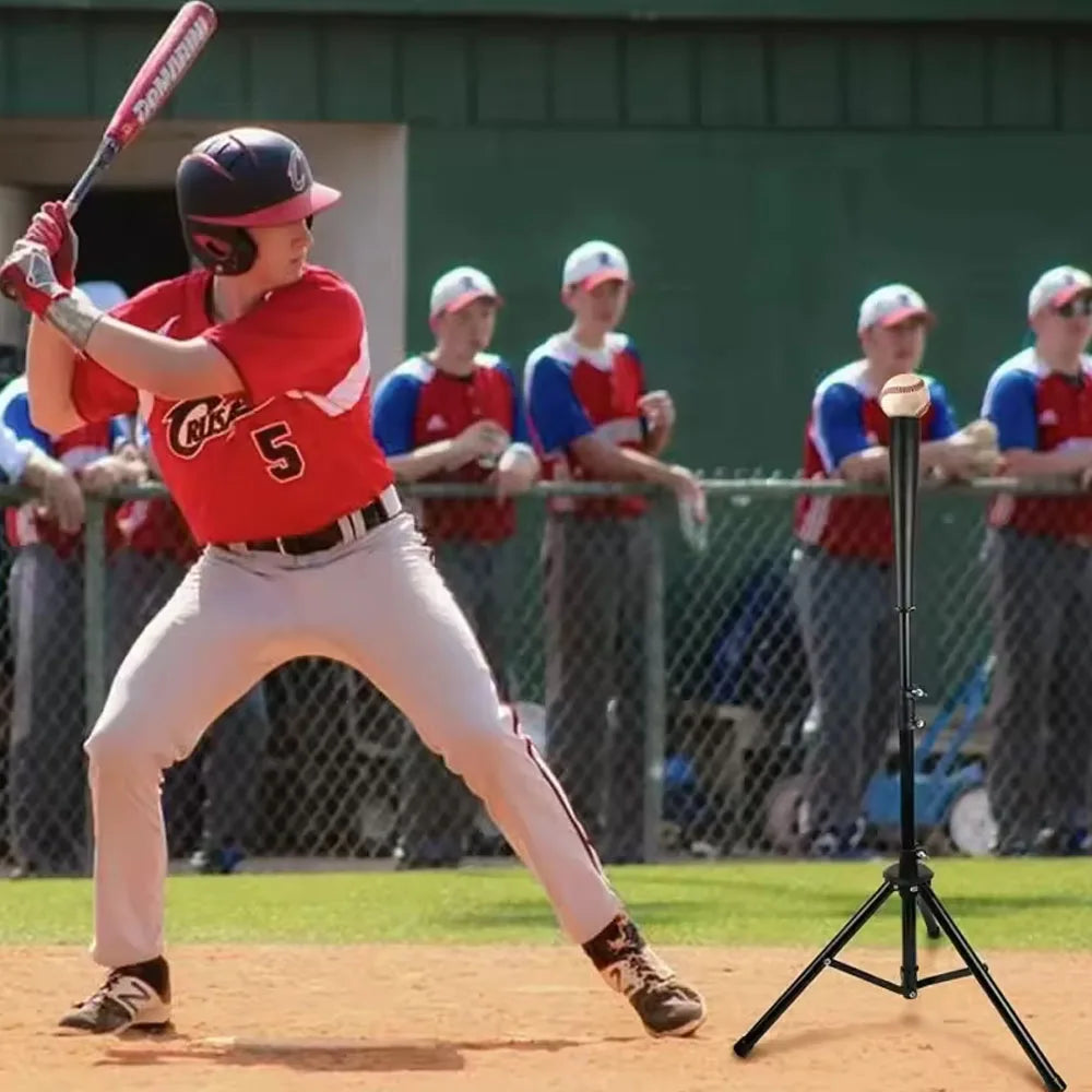 Baseball Batting Tee Tripod Adjustable Tripod Stand Tee for Hitting Training Practice Portable Foldable for Adult Kids Beginner