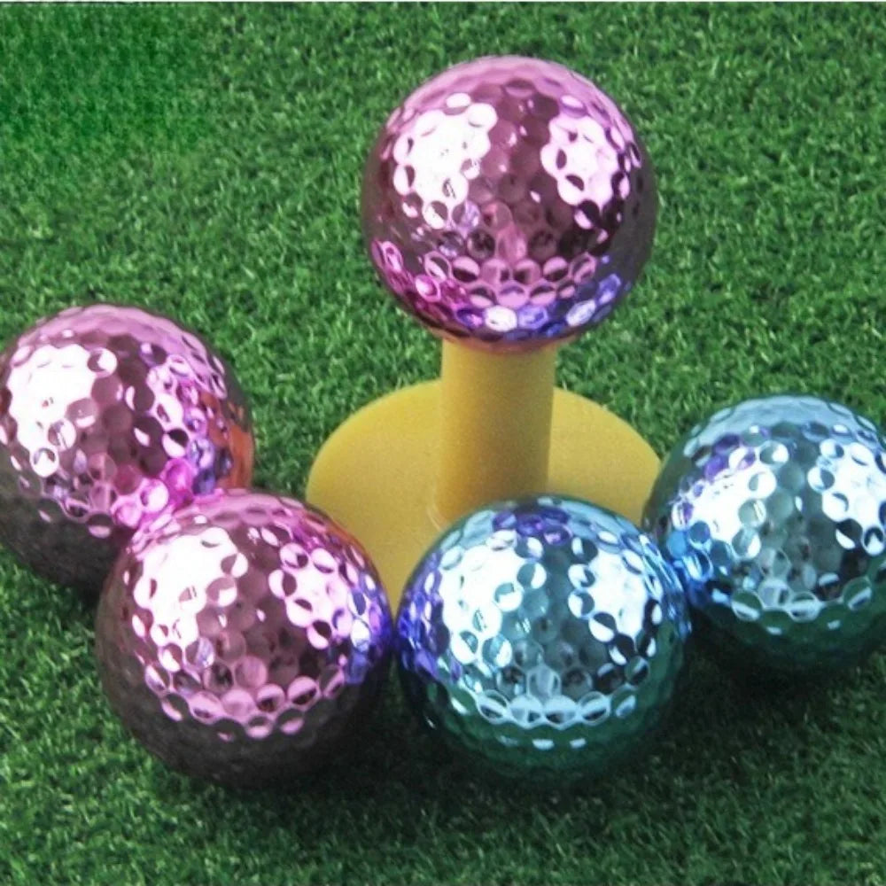 Golf Plated Balls Double Layer Competition Balls Gold Plated Balls Gift Balls Gold Plated Silver Plated Blue Plated Powder Balls