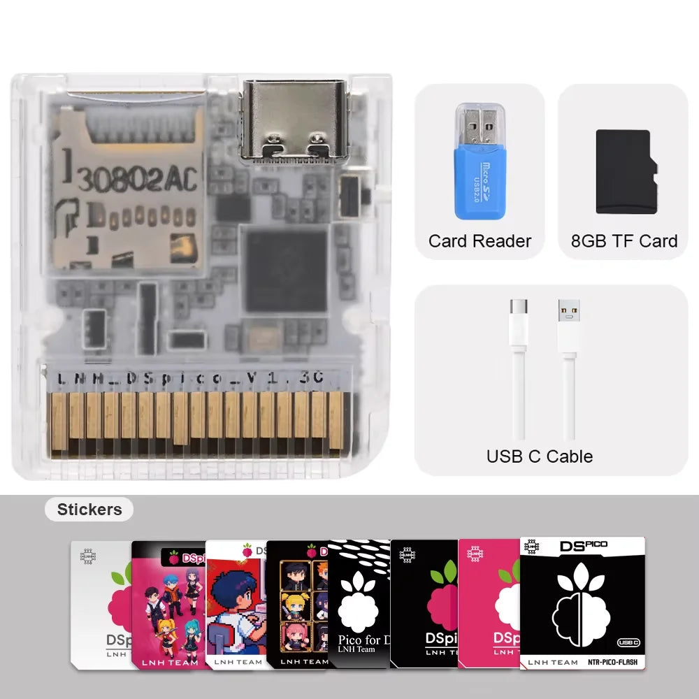 Chiscart  DSpico USB C Version Game Cartridge For NDS NDSL DSi 3DS Consoles