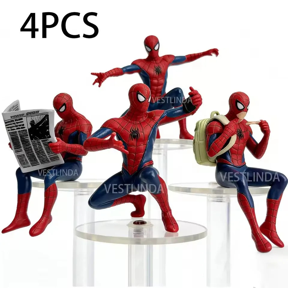 Popular Marvel Superhero Spider-Man 7-9 cm Mini Hand-made Desktop Model Decoration Game Peripherals Avengers Collection Toy Gift