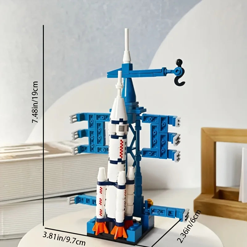 Space Rocket Building Blocks Set STEM Educational DIY Puzzle 3D Assembly Model Construction Toy for Kids Boys Girls School Gift