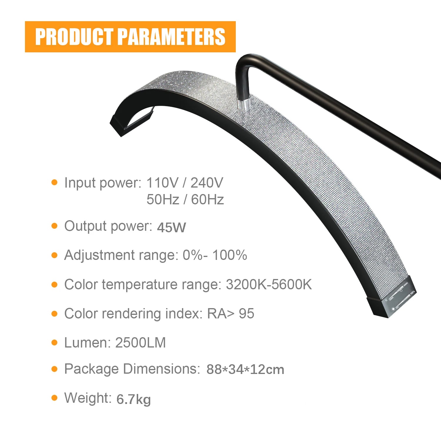FOSOTO Photograph Led Lash Ring Light Half-Moon Light Floor Stand Eyelash Tattoo Beauty Salon Photography Live Streaming