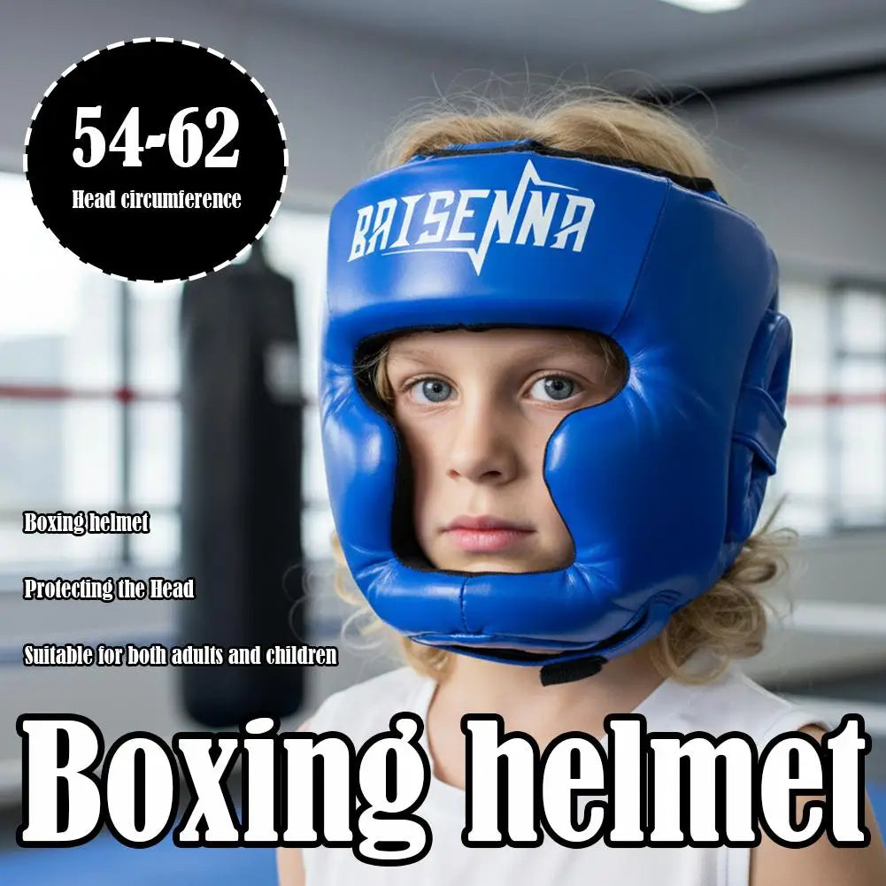 Kick Boxing Helmet for Adult & Kids PU Muay Thai Equipment Headgear Guard Training Taekwondo Head Boxing Sparring Gym