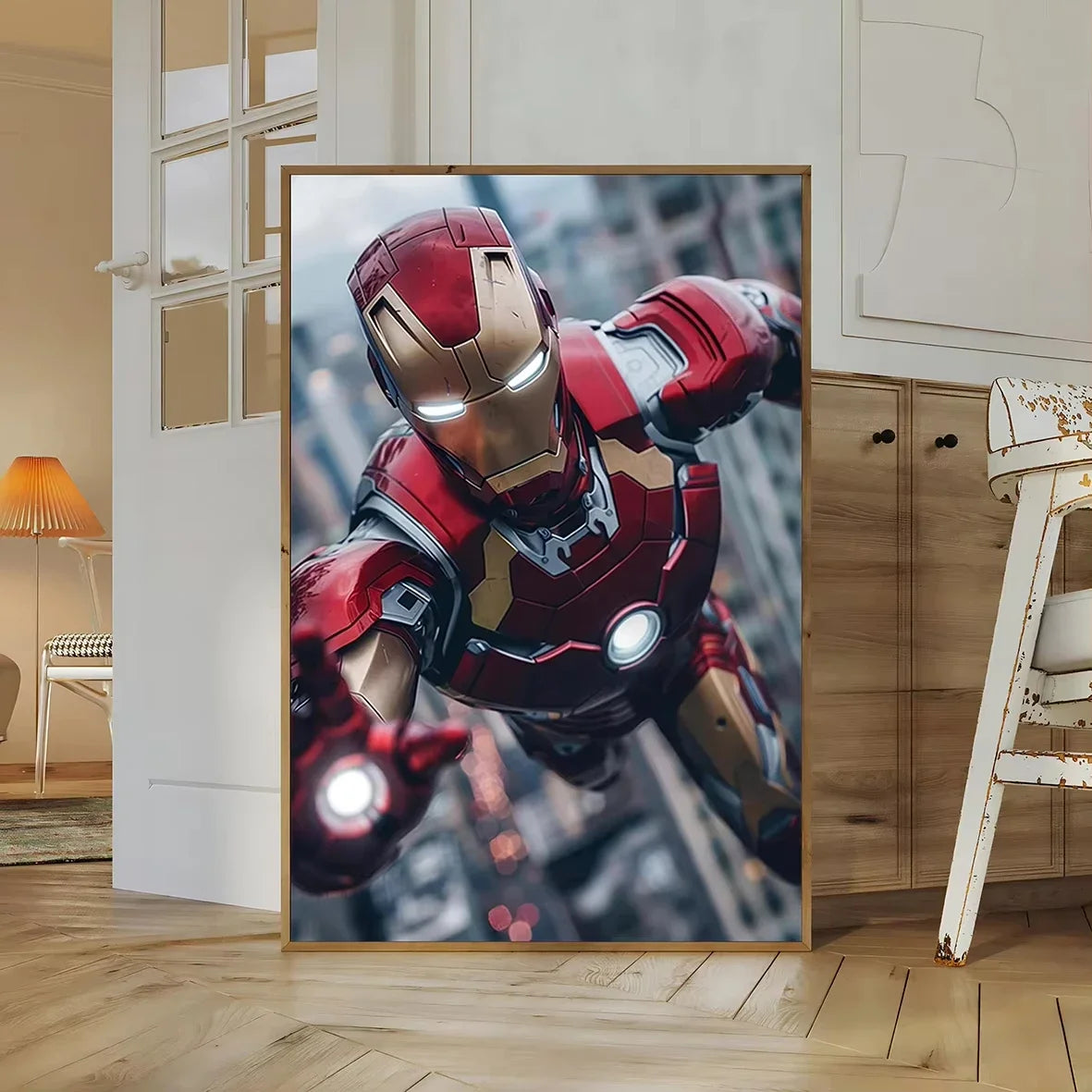1PC frameless, Paintings Avengers Poster Print Marvel Movie Figures Decor Iron Man Wall Art Canvas Painting Superhero Kid