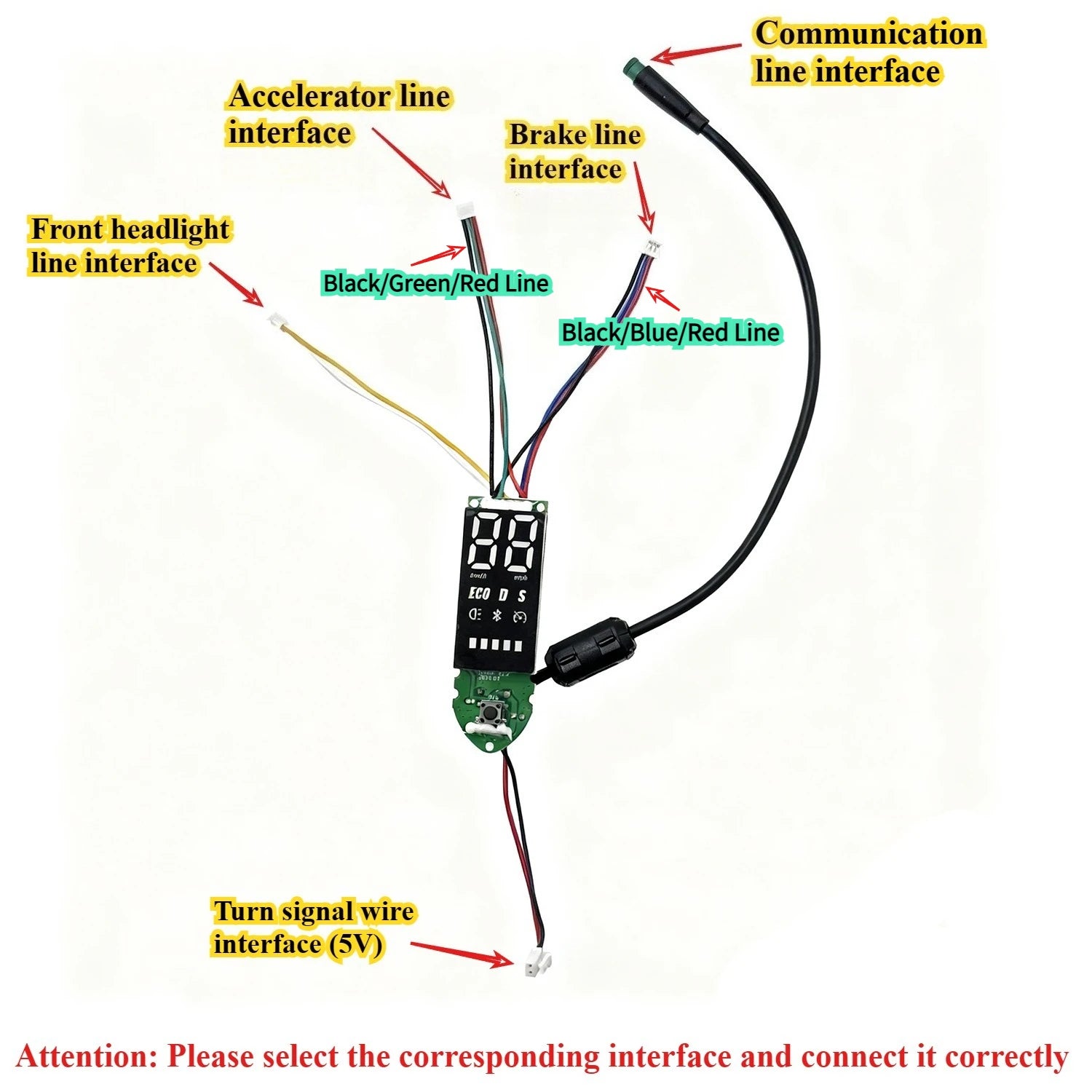 E-Scooter Controller Kit for 8.5-10" VOLPAM/HopCycle/Aovowheel/Maxshot/Hiboy/MAX, Turn Signal, Self-Learning, 25-58km/h