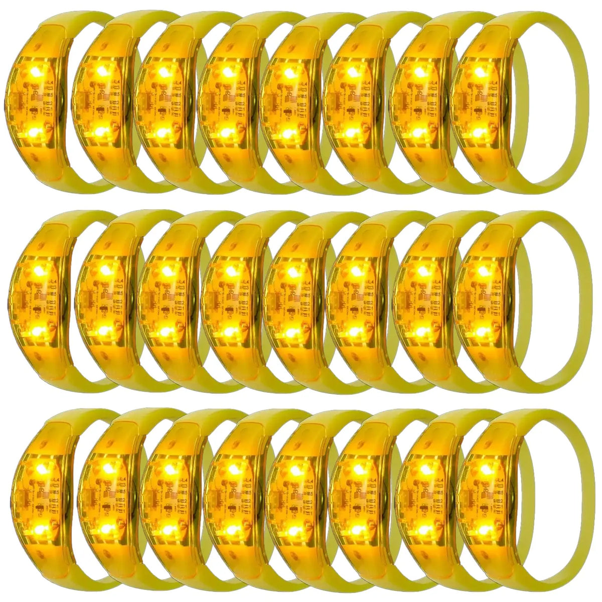 10-300PC LED Glow Bracelets Sound Activated Flashing Light Up Bracelet Luminous Bracelet for New Years Eve Music Control Concert