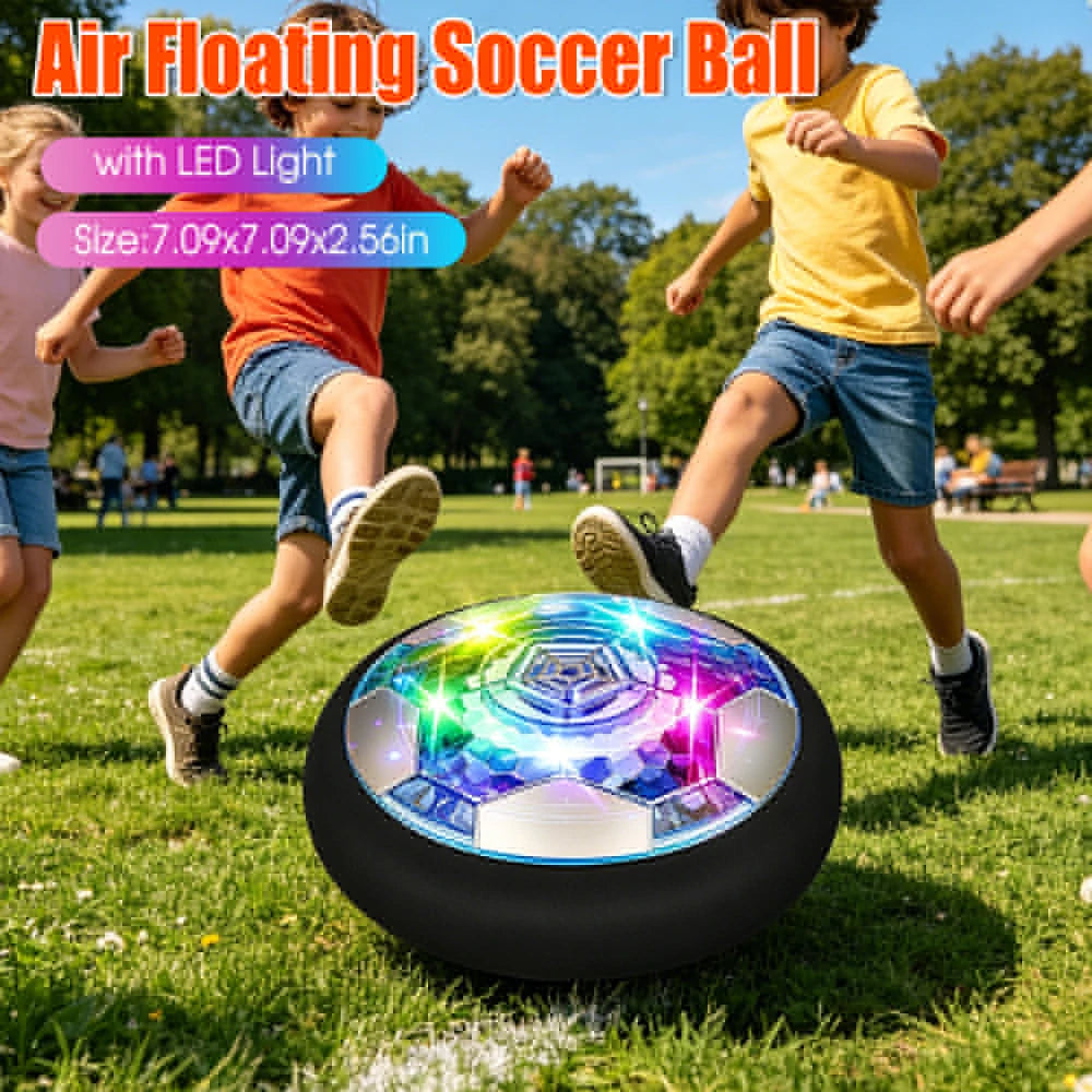 Hover Soccer Ball with LED Light Indoor Outdoor Air Floating Soccer Ball Soccer Training Equipment Floating Football Soccer Gift