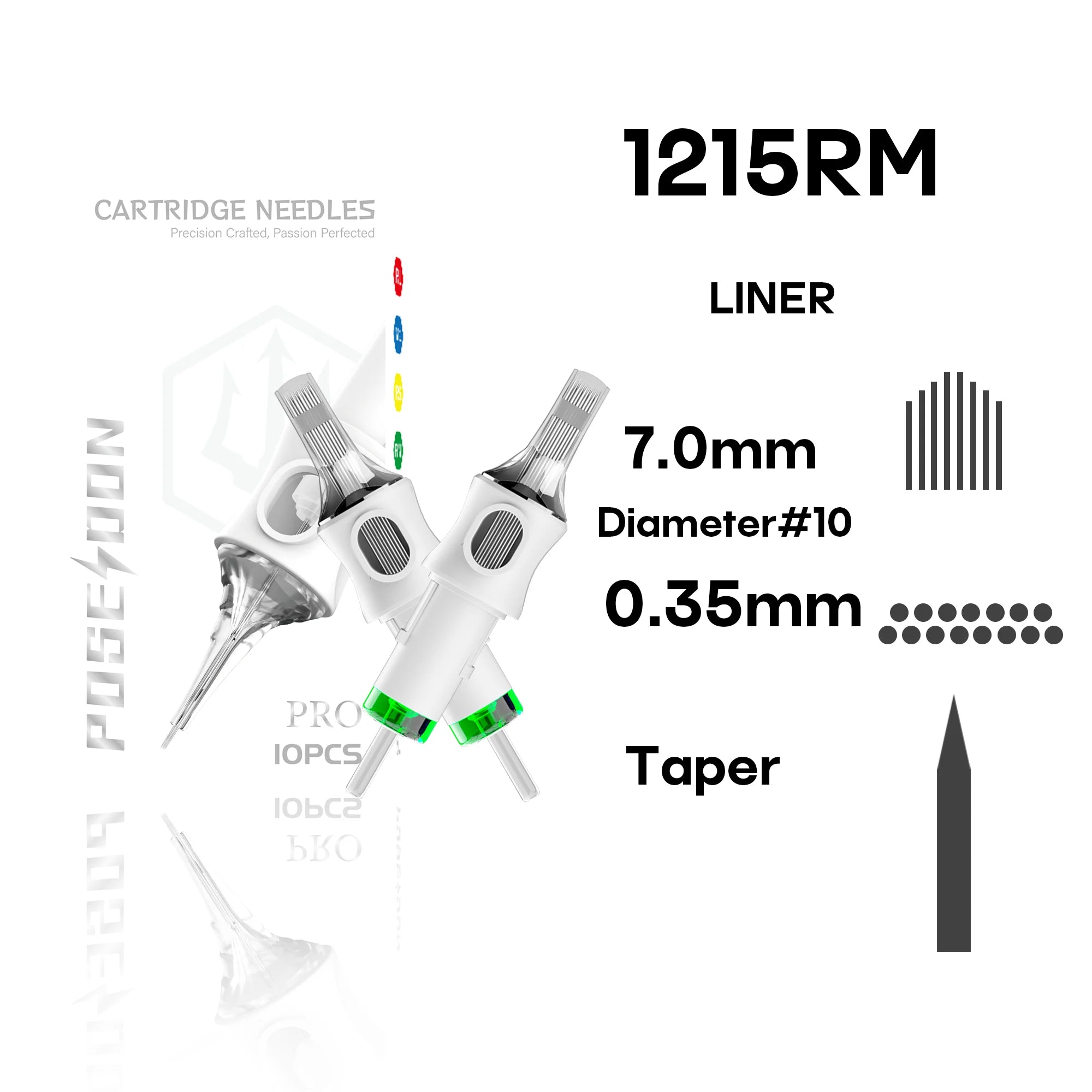 10Pcs POSEIDON V6 PRO MAX Tattoo Needles Disposable Safty Permanent Makeup Tattoo Cartridge Needles For Tattoo Machine