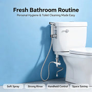 High Pressure Bathroom Cleaning Spray Gun plastic Hand Shower Kit Equipped With 4.8in Hose And Wall Holder Bracket