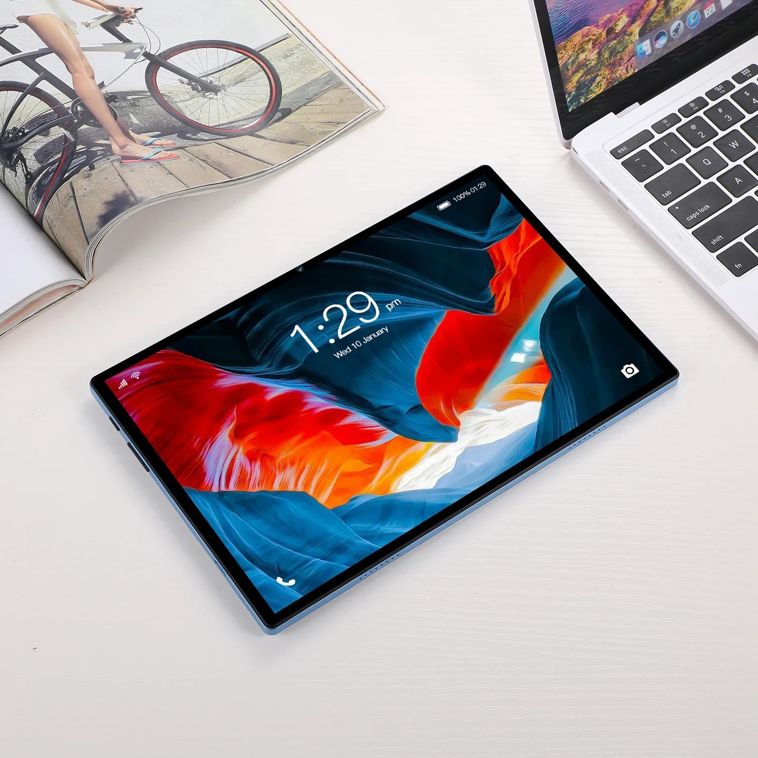 Stay connected and productive with this Android 13 tablet PC—featuring Wi-Fi, Bluetooth, 4GB RAM, 64GB storage, and dual SIM support for versatile use!