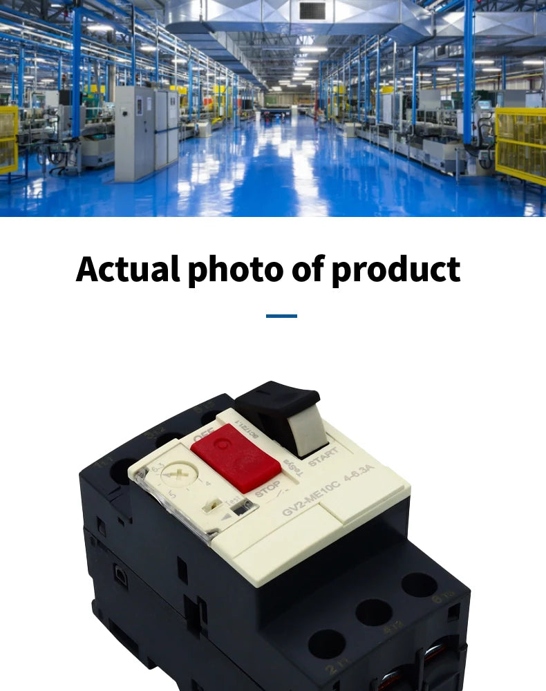 MPCB motor starter with Pushbutton Control GV2ME08,GV2ME10.GV2ME14,GV2ME16,GV2ME20,GVME22 Motor Thermal Magnetic Circuit Breaker