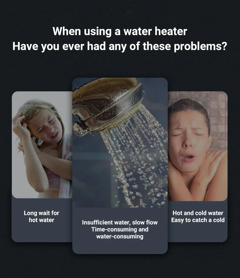 DIVEDEER Wall-mounted Water Heater 8L/12L/16L/18L LPG Water Heater Household Automatic Fast Gas Water Heater