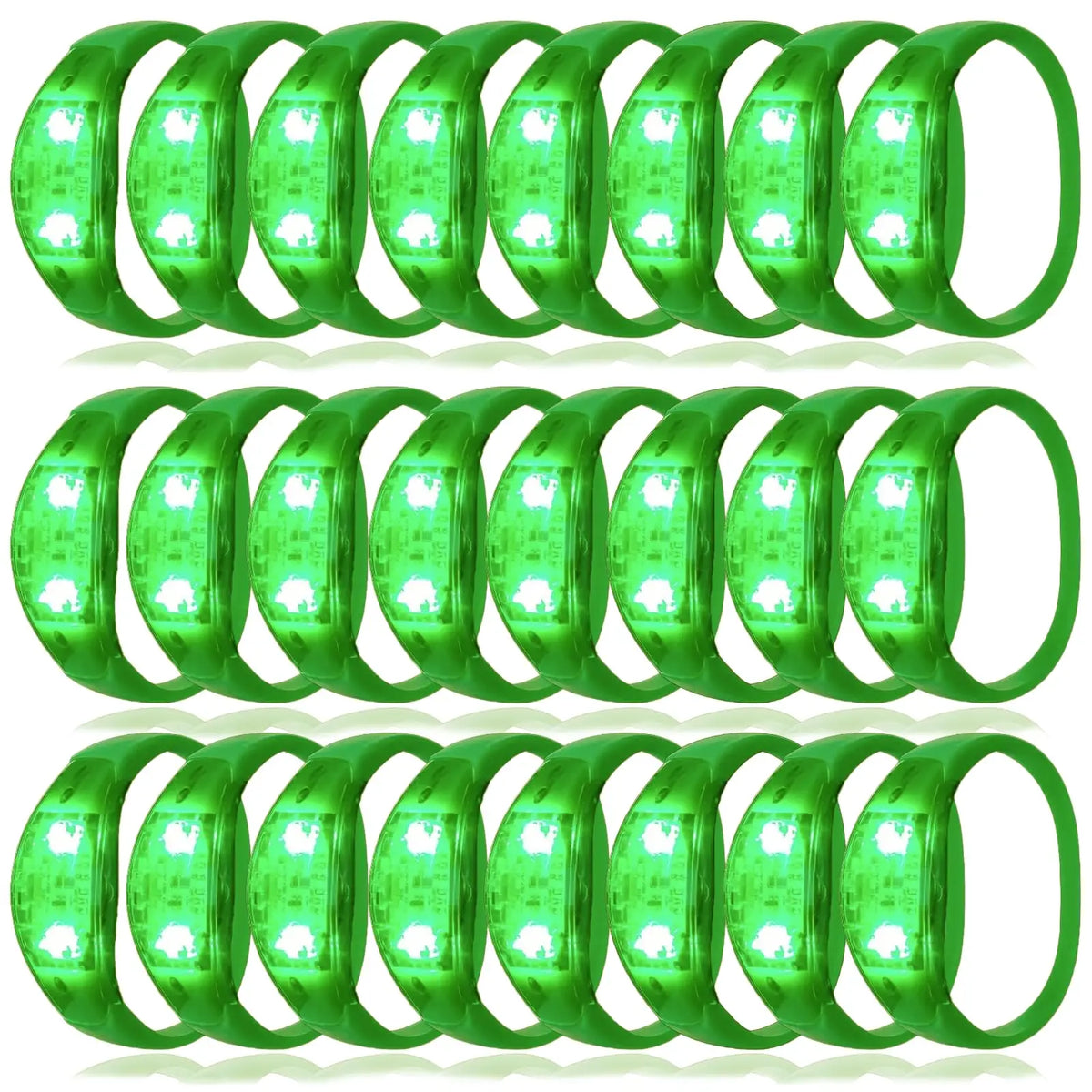 10-300PC LED Glow Bracelets Sound Activated Flashing Light Up Bracelet Luminous Bracelet for New Years Eve Music Control Concert