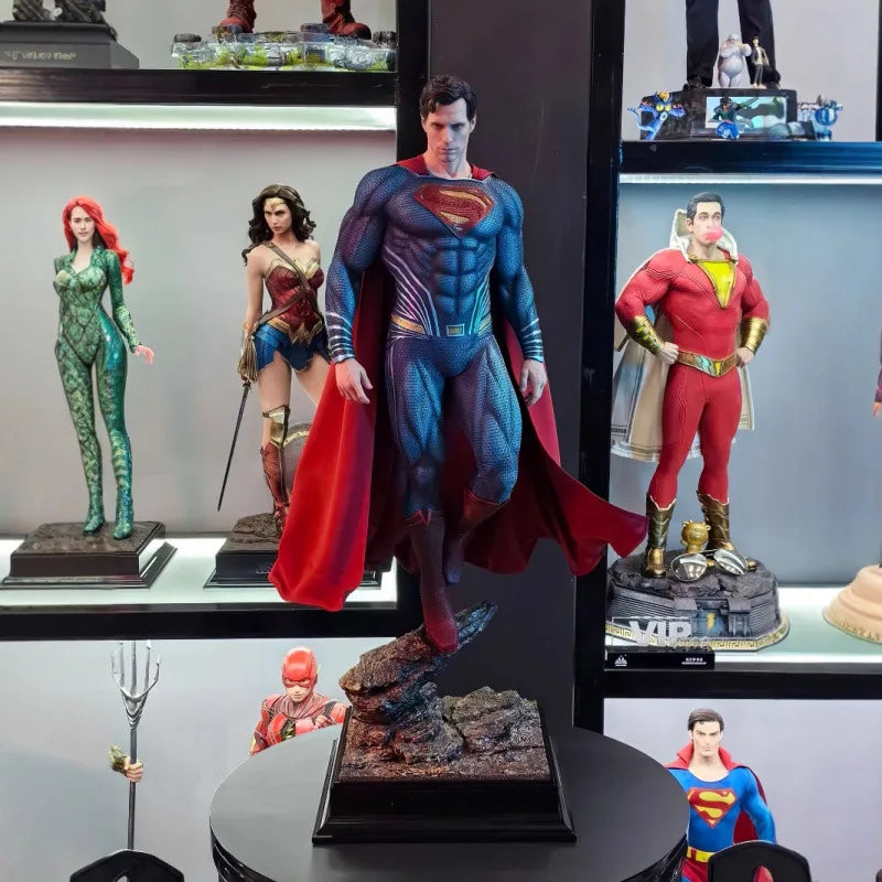Fondjoy Dc Superman Man Of Steel Justice League Gk Statue Collectible Figure High Quality Resin Model Home Decor Collection