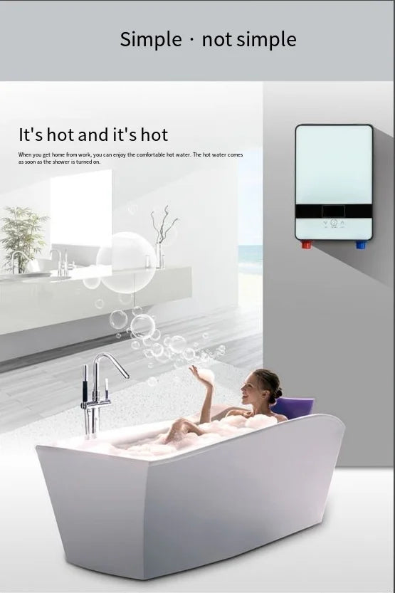 2025 Bathroom heating instant constant temperature heater kitchen hot water shower water electric water heater 6500W new