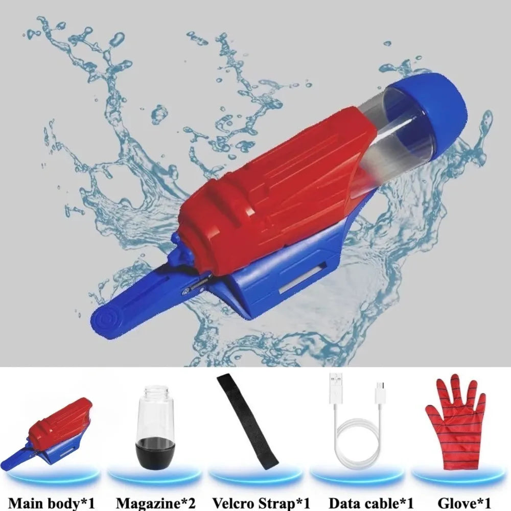Spider Wrist Press Water Gun Summer Shooting Water Toy Plastic with Gloves Christmas Gift for Children Cosplay Props Games