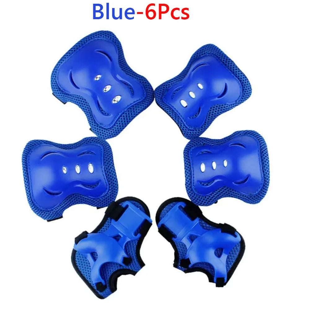 6 in 1 Knee Pads Elbow Pads with Wrist Guards for Ages 3-10, Protective Gear for Skating, Cycling, Biking,Roller Skates,Scooters