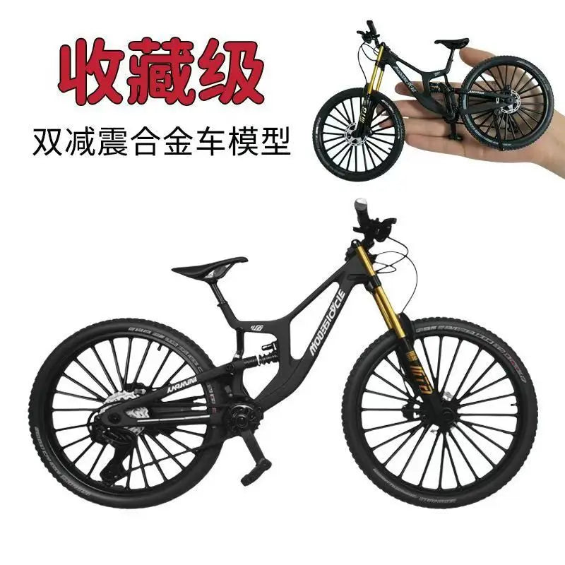 1:8 Upgraded Dual Shock Downhill Mountain Bike Alloy Model, Soft Tail Metal Racing  Kids Toy and Birthday Gift for Boyfriend