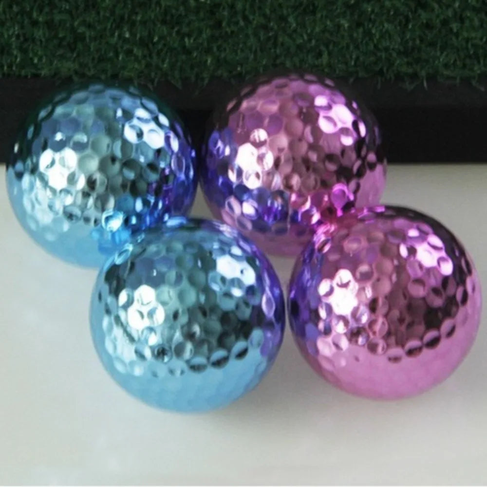 Golf Plated Balls Double Layer Competition Balls Gold Plated Balls Gift Balls Gold Plated Silver Plated Blue Plated Powder Balls