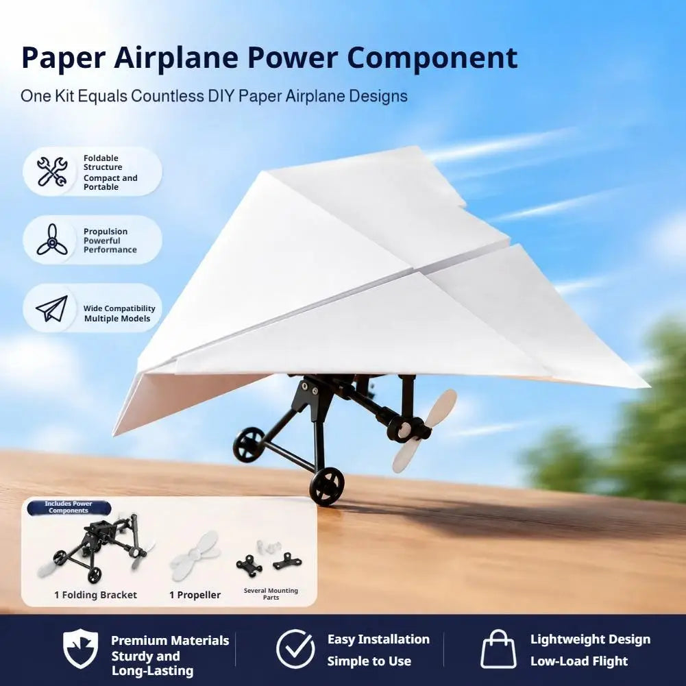 DIY RC Paper Airplane Kit DIY Electric Remote Control Plane with Dual Propellers Lightweight Flying Toy Micro Fixed Wing Drone