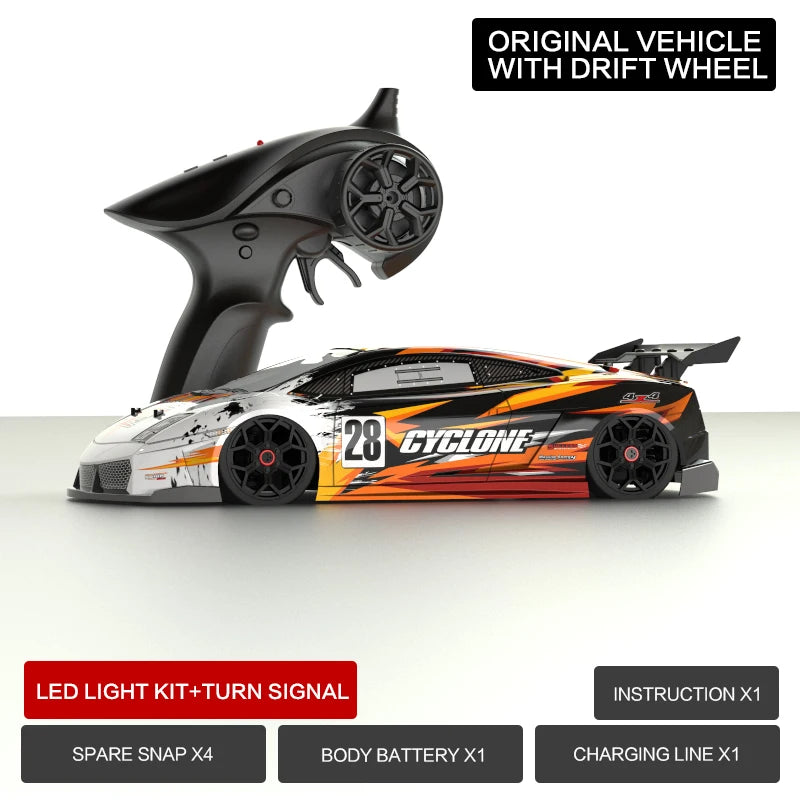 RC Cars Four-wheel Drive Drift Car High Speed Remote Control 2.4G  Classic Professional Racing Car for Children Toy Car Gift
