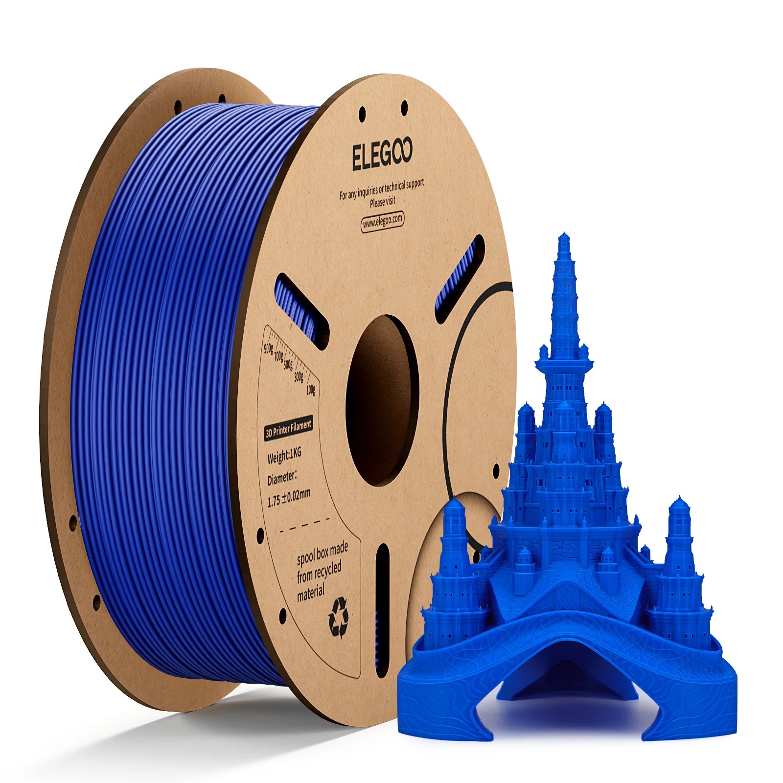 ELEGOO 1.75mm PLA Filament 1kg Plastic 3D PLA for 3D Printer Consumables Material for FDM 3D Printer NEPTUNE 3 PRO