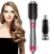 3th Hair Dryer Brush with Interchangeable Head 110V Hair Straightener Curler Comb Brush One Step Styler Volumizer Ion Blow Dryer