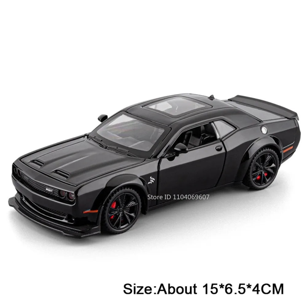 1:32 Hellcat Tomahawk Model Toy Supercars Alloy Diecast Sound Light Doors Opened Pull Back Simulation Sports Car Toys for Kids