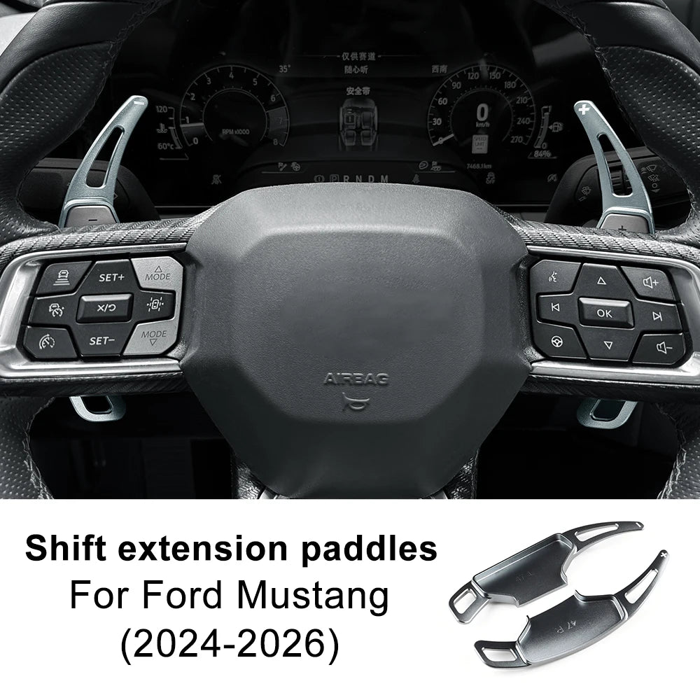 For Ford Mustang GT Dark Horse EcoBoost 2024 2025 2026 Car Steering Wheel Shift Paddle Gear Paddles DSG Extension Aluminum Alloy