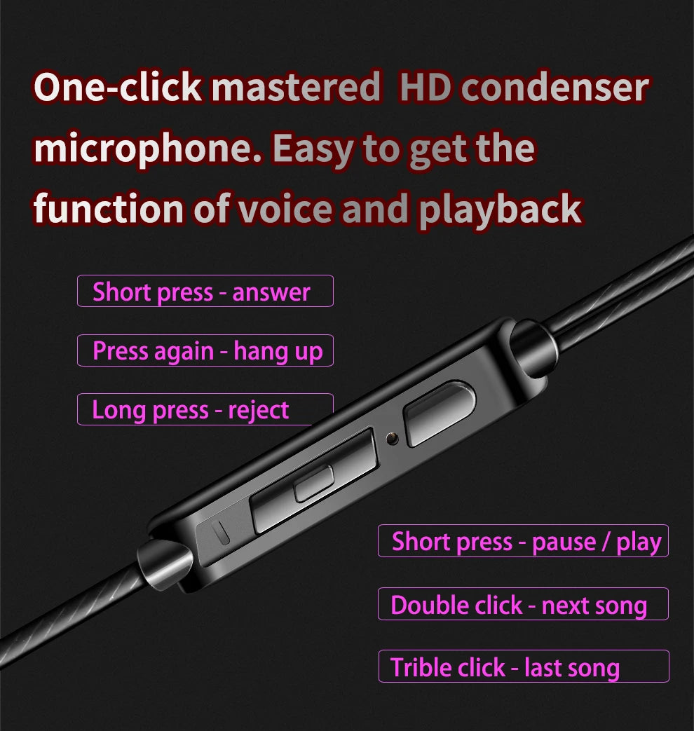 Experience immersive sound with these in-ear earphones featuring 6 dynamic driver units—offering stereo HIFI, deep subwoofer bass, a built-in mic, and perfect for sports and monitoring!