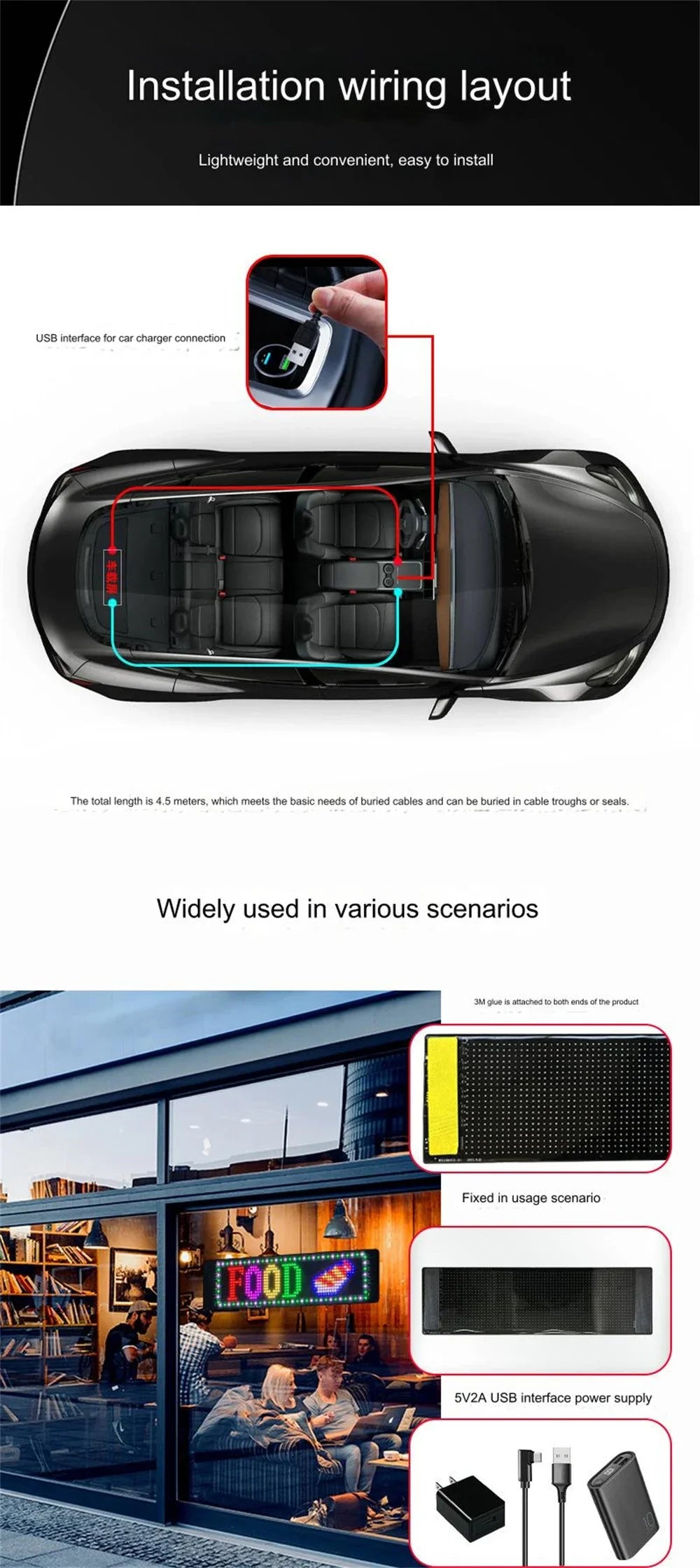 Car Devil Eyes Light Flexible LED Panel led Matrix Screen for Windshield Glowing Car eyes DIY programmable Car Truck Eyes Light