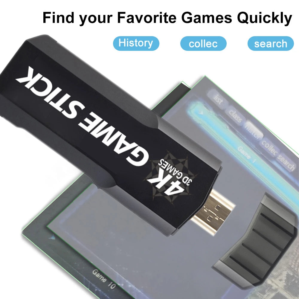 2025 New Video Game Console Double Wireless Controller Game Stick Retro Game Console 4K HD 128G 40000 Games 2.4G For PSP PS1 GBA