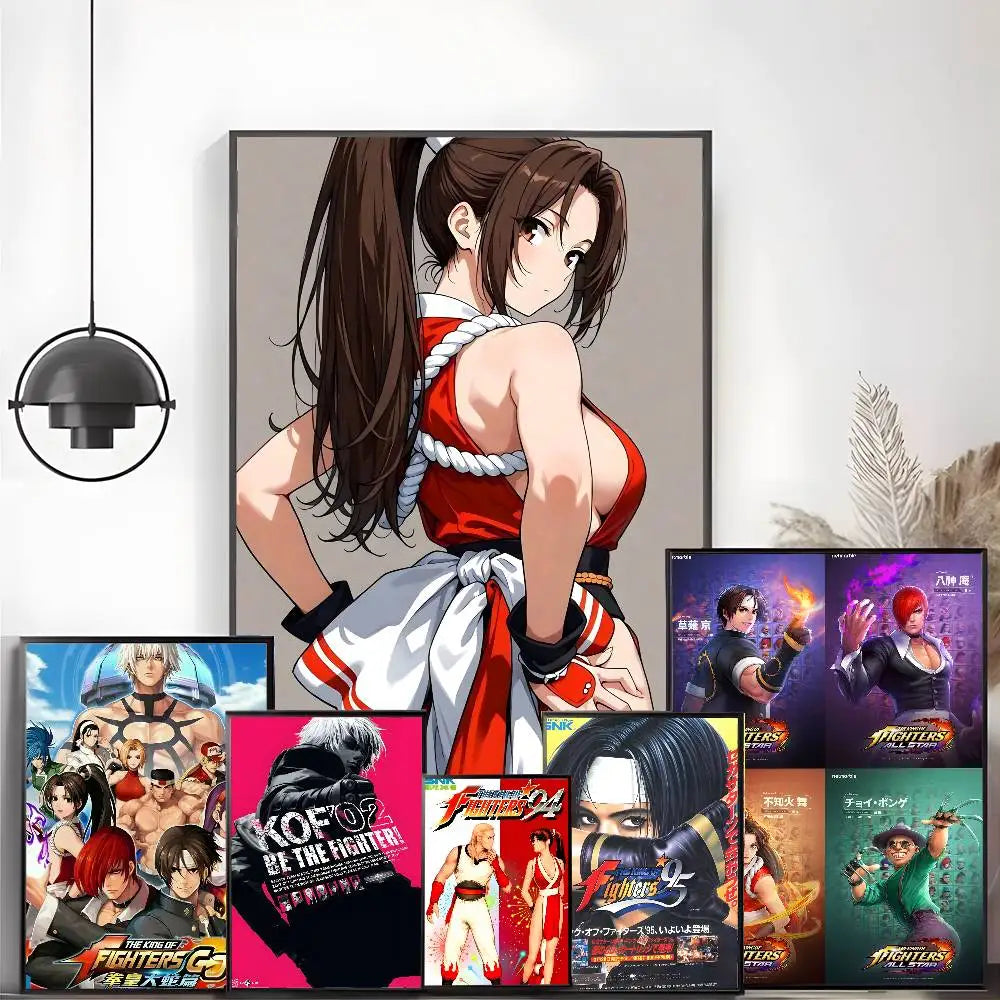 Game T-The King Of Fighters Poster High-definition Art Sticker Self Adhesive Waterproof Home Decoration