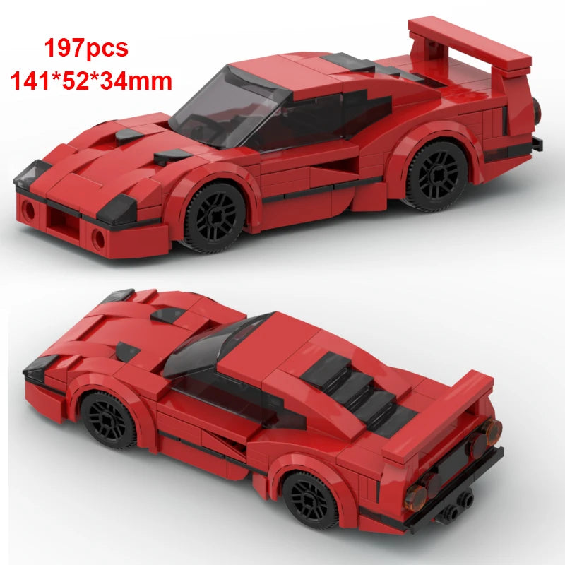 Technical Car Speed Racing Building Blocks Bricks Sets Sports Car MOC Garage City Vehicle Creative Toys For Kids