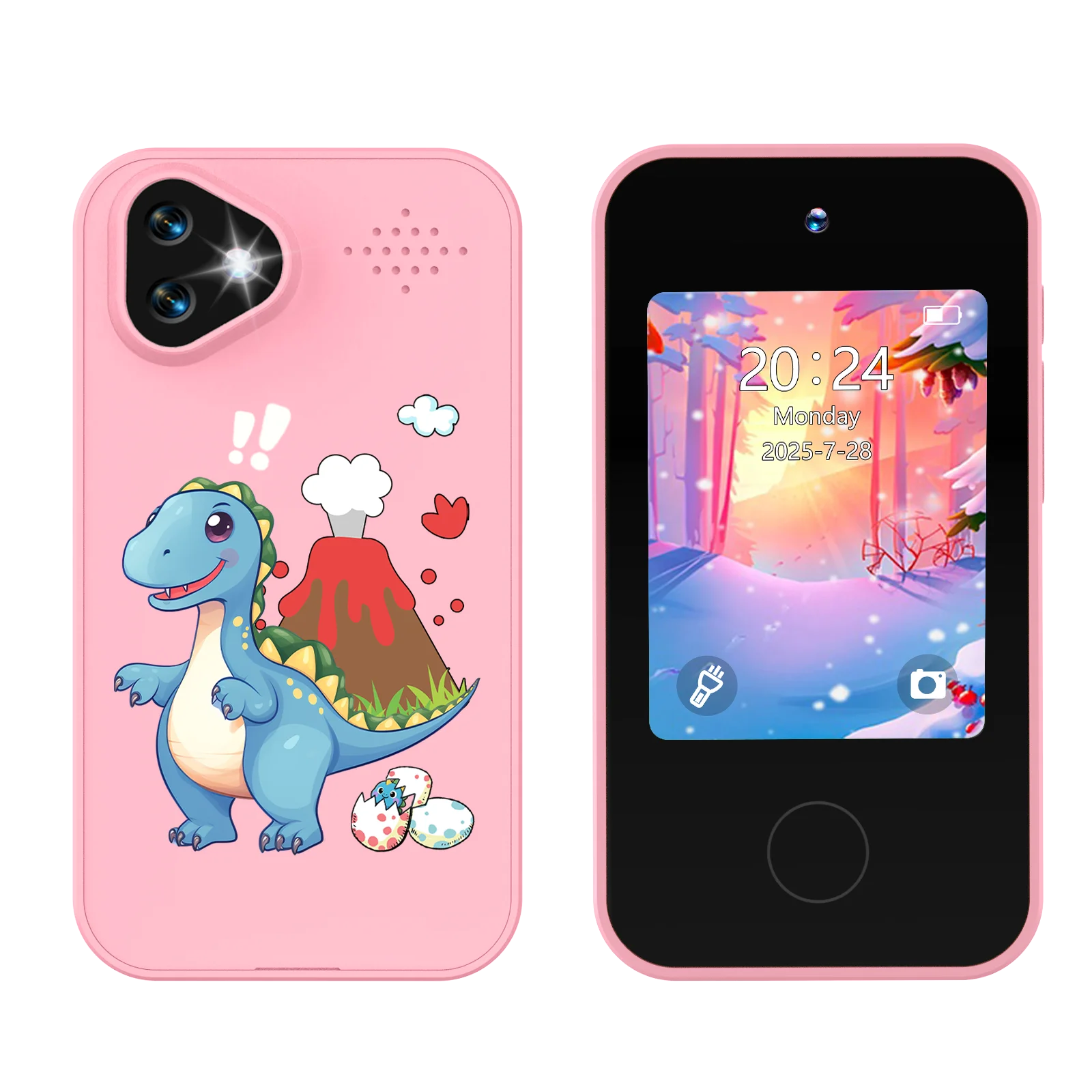 Kids Smart Phone Toy with Dual Camera Educational Games Music Player Safe Mode Best Birthday Gift HD 1080P Kids Camera Toys