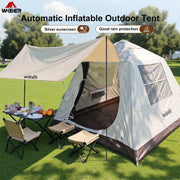Outdoor Lightweight Inflatable Camping Tent 4-5 people Easy Setup Auto Tent with Sunshade For Hiking Glamping Inflatable Tent