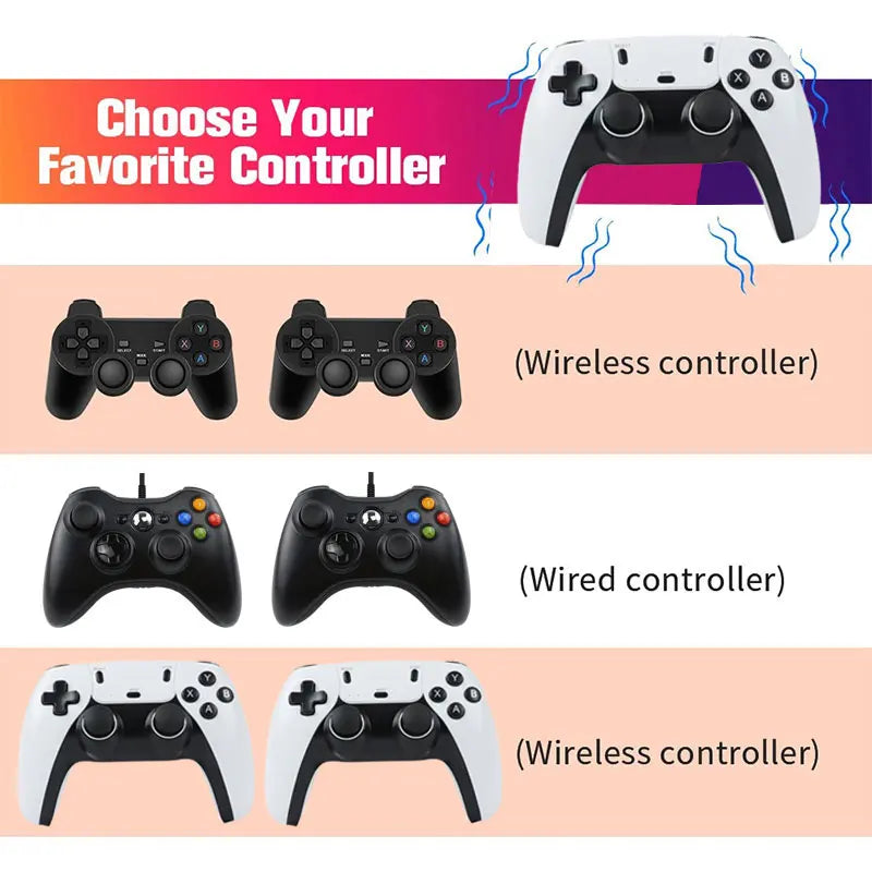 Retro Gaming Console 70000+ Games 500GB T8 Loaded For Wii PS2 DC PSP GAMECUBE Plug-and-Play On TV Windows 11 Children's Gift