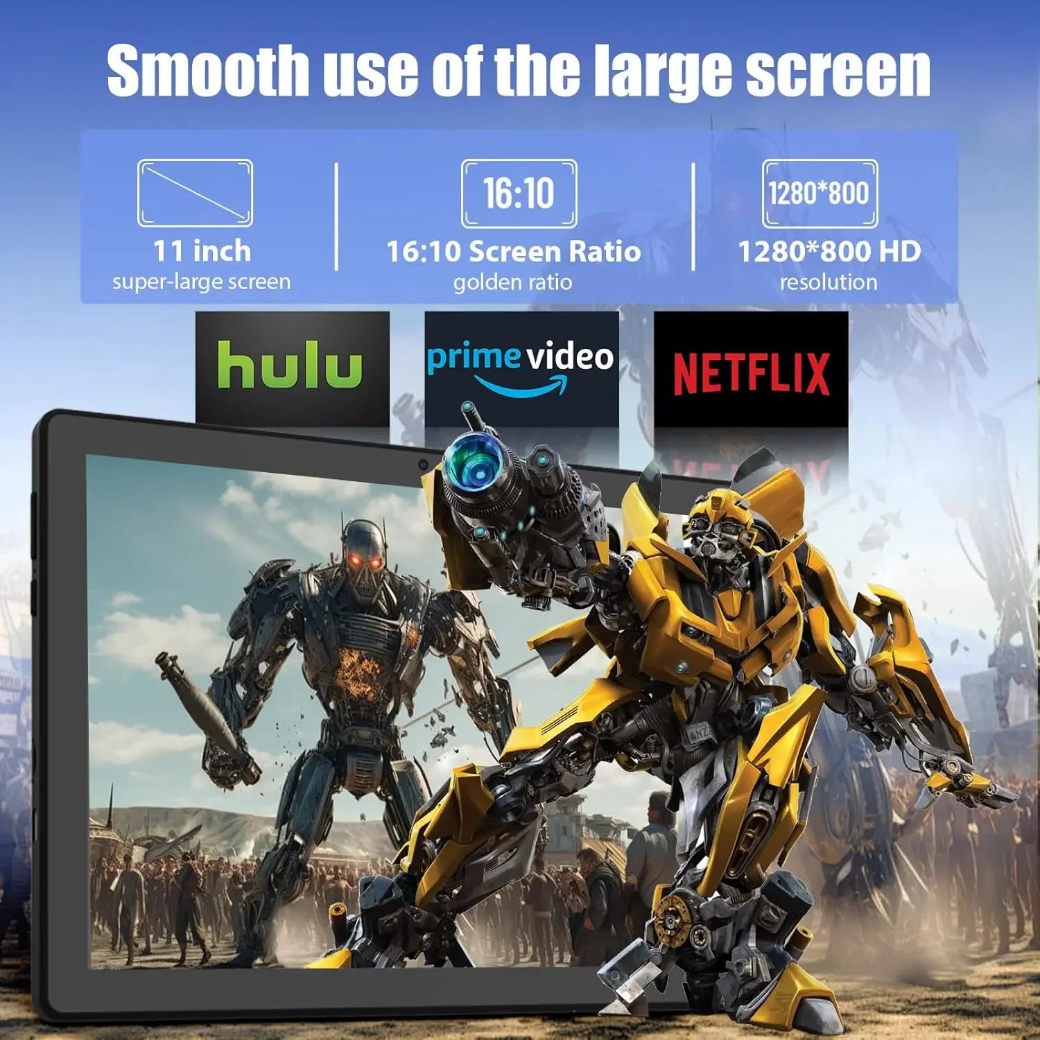 URAO 11 Inch Tablet Android 14GB RAM 64GB ROM 6800mAh IPS HD Touch Screen with Keyboard Protective Case Mouse Stylus 8 in 1 Kit