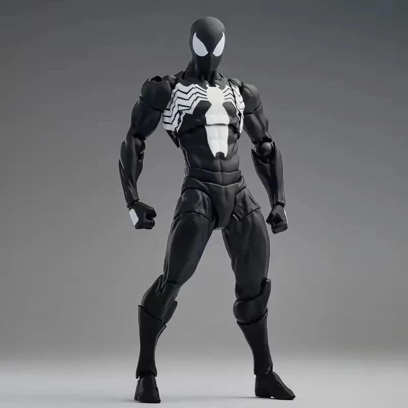 MESS TOYS The Black Neighbor Symbiotic Spider-Man Black Venom Suit Joint Action Figures Collect Desktop Ornaments Boy Gift