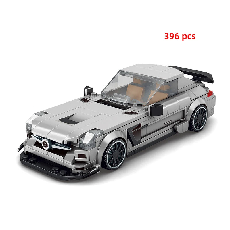 Technical Car Speed Racing Building Blocks Bricks Sets Sports Car MOC Garage City Vehicle Creative Toys For Kids