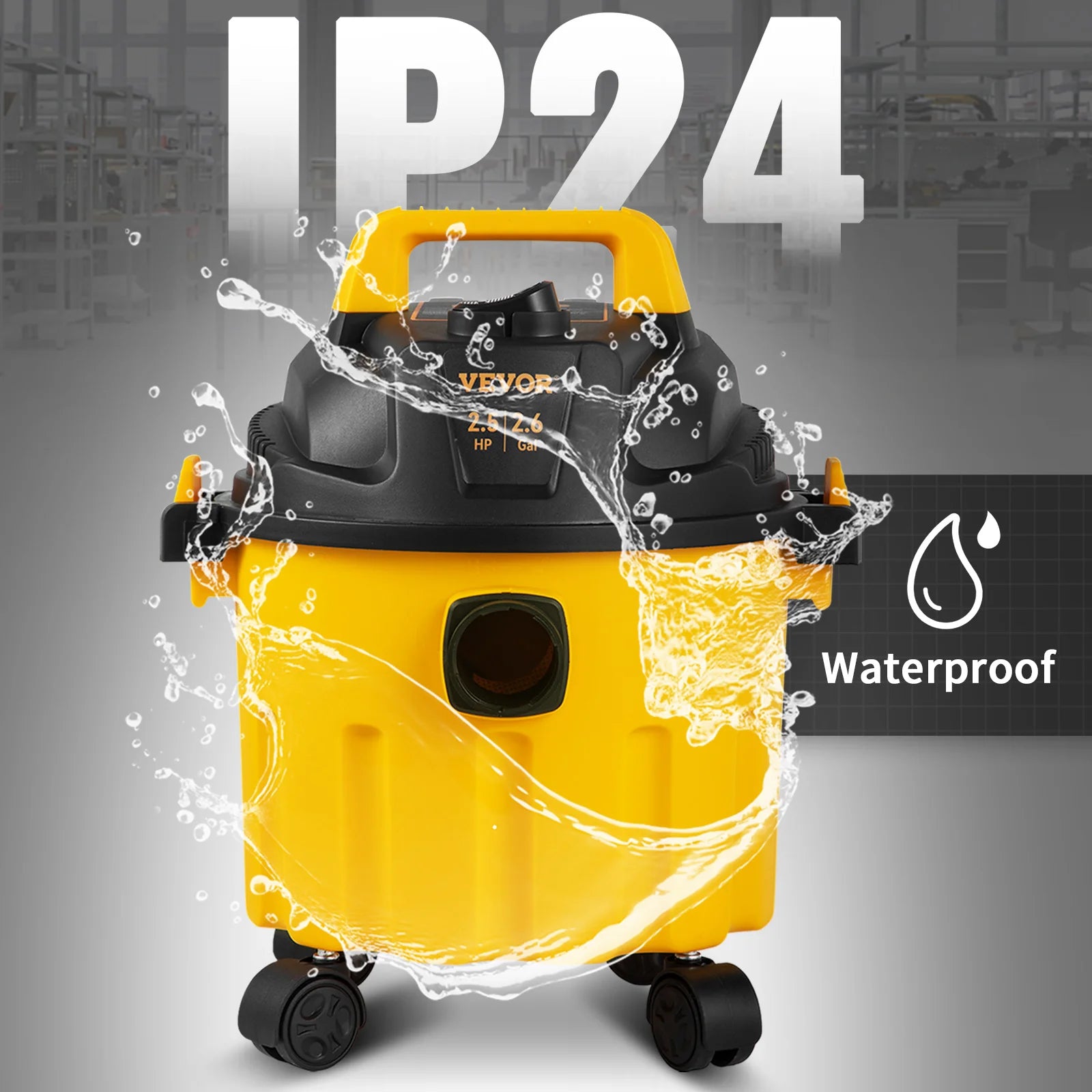 Wet Dry Vac 2.6 Gallon