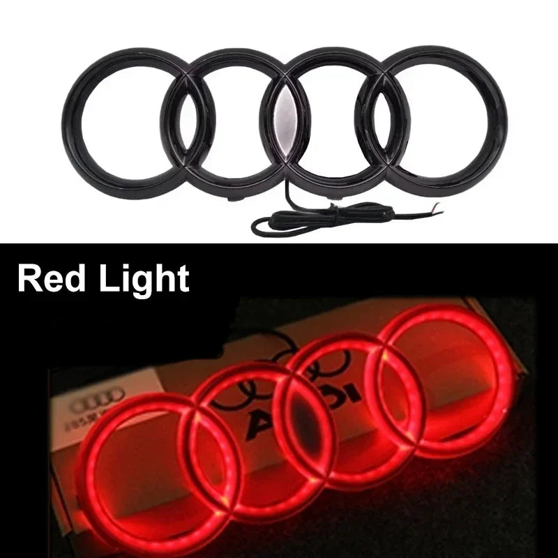 1pcsLED Car Dynamic Streamer Badge Light Front Grille Emblem for Audi Q7 Q8 S3 A1 A2 A3 A4 A5 A6 Q3 Q4 Q5 Q6 S5 S7 A7 Q