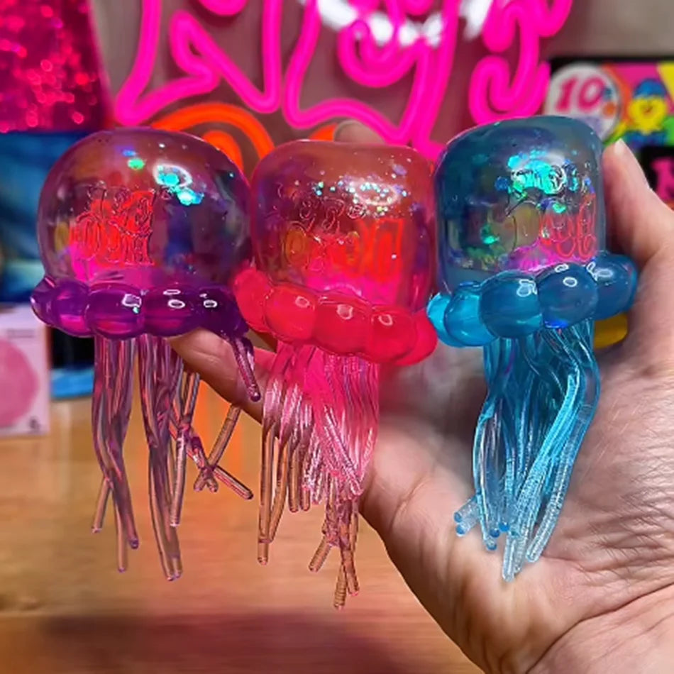 New Jellyfish Squishy Kneading Music Adult Stress Relief Squeeze Sensory Toys Decompression Simulation Jellyfish Party Gift
