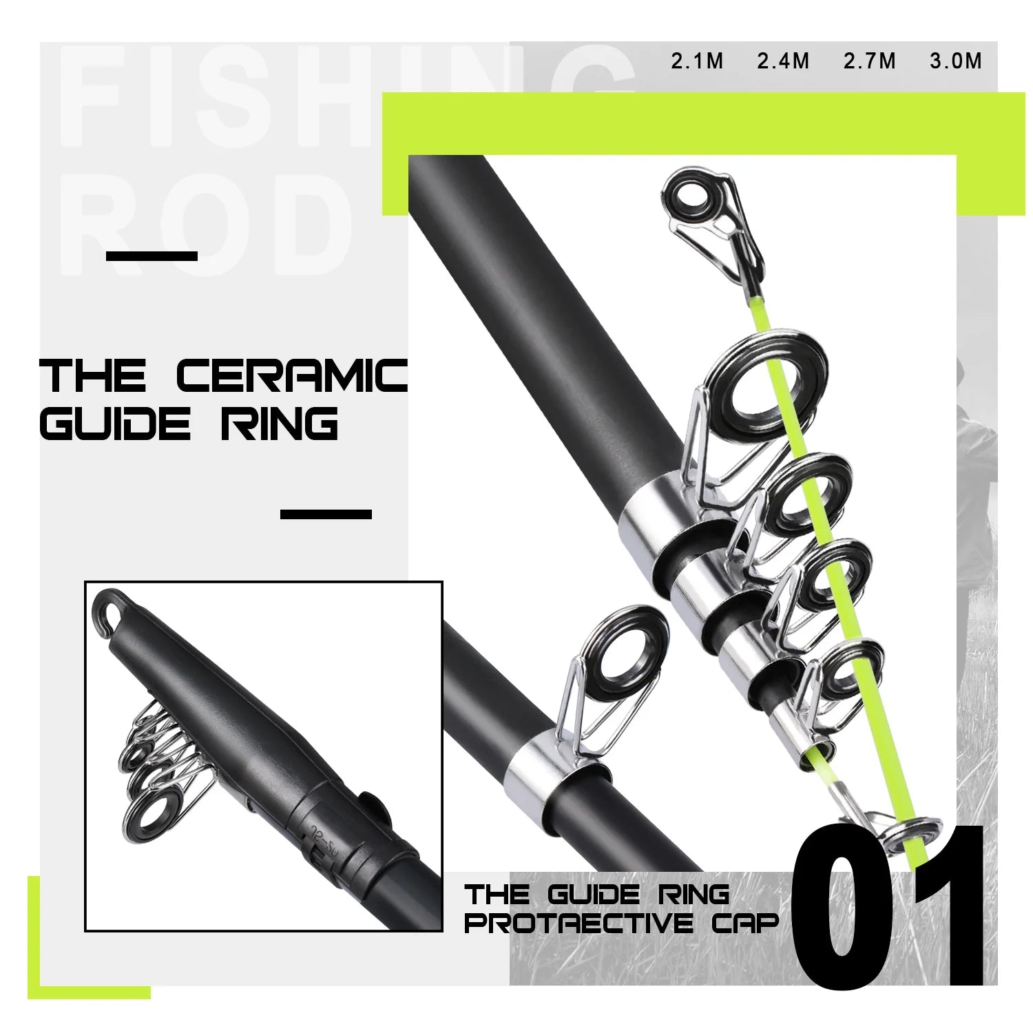 Sougayilang Carbon Fishing Rod 2.1-3.0m Telescopic Fishing Rod Baitcasting Rod Portable Leisure  Fishing Rod Saltwater Fishing