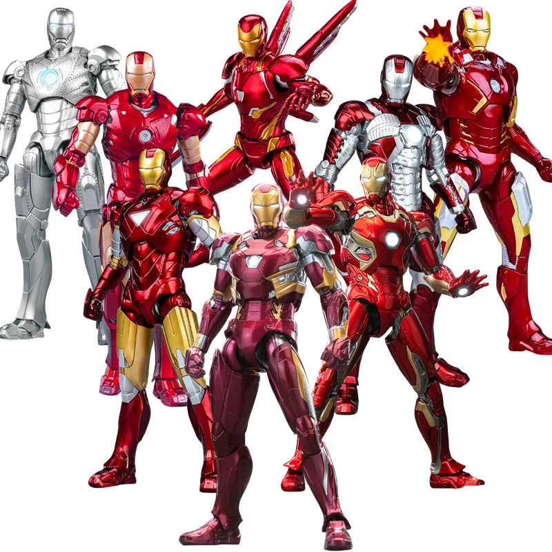 1/12 Original FondJoy Iron Man Tony Stark Legend Action Figure MK45 MK46 MK50 MK4 DIY Building Block Toys Collection Anime Model