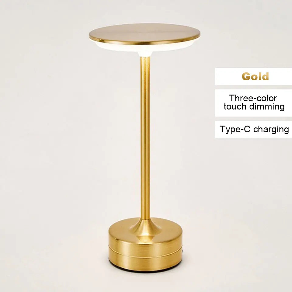Illuminate any space with this LED touch sensor table lamp—USB rechargeable, portable, and perfect for bedrooms, restaurants, hotels, bars, and more!