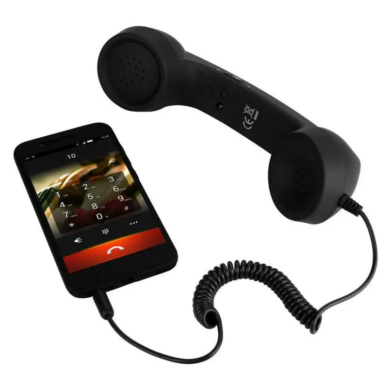 Enjoy classic style and clear conversations with this retro mobile phone handset microphone headset—combining vintage looks with modern functionality!