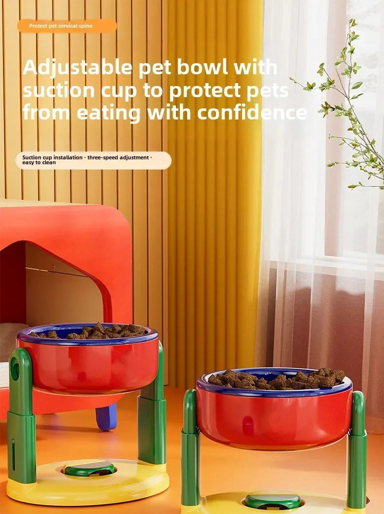 Make mealtime fun and healthy with these foldable slow-feed double pet bowls featuring 3 adjustable heights—perfect for every furry friend!